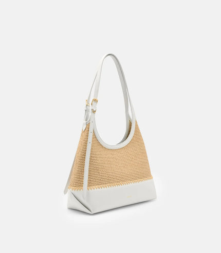 Saskia Raffia Hobo Bag - Natural Raffia