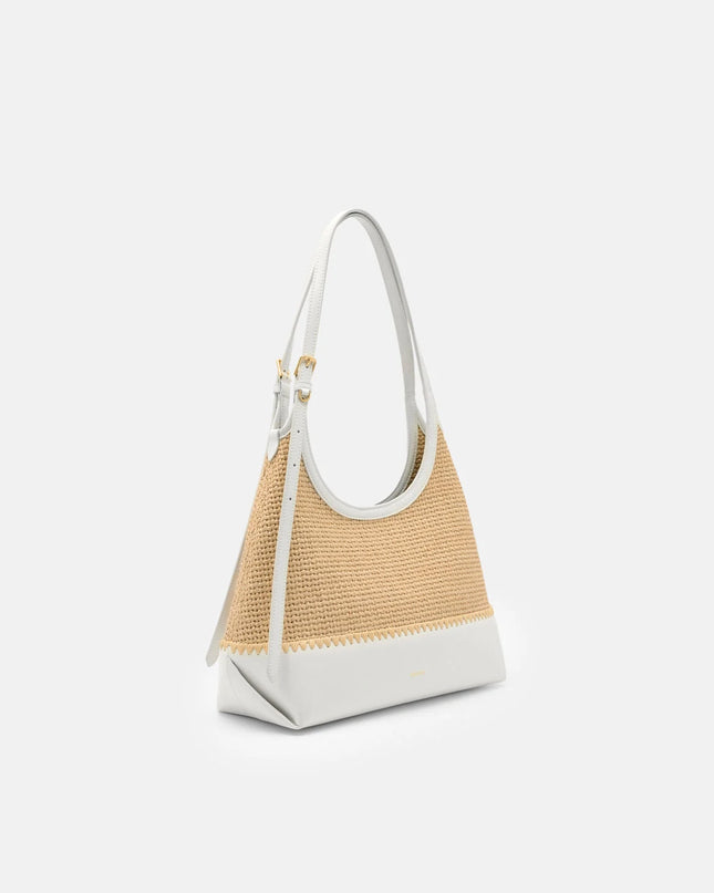 Saskia Raffia Hobo Bag - Natural Raffia