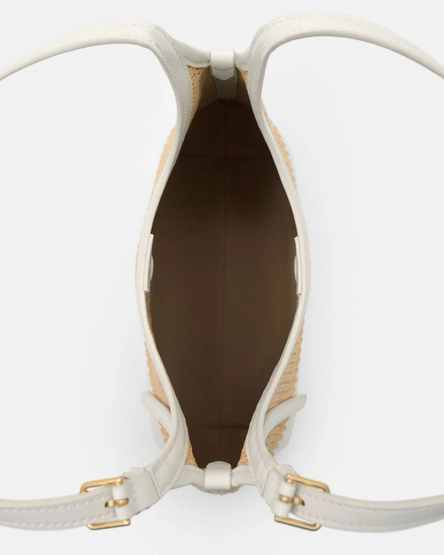 Saskia Raffia Hobo Bag - Natural Raffia
