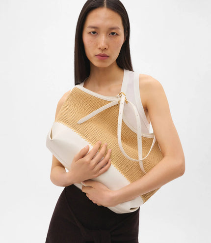 Melka Raffia Oversized Tote Bag - Natural Raffia