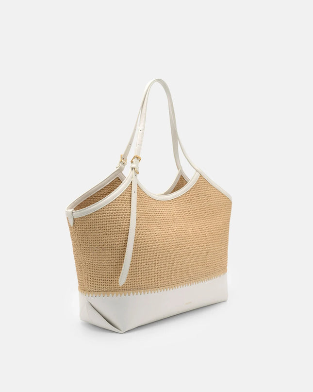 Melka Raffia Oversized Tote Bag - Natural Raffia