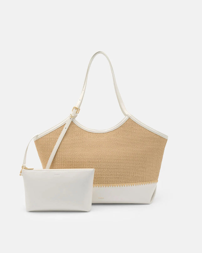 Melka Raffia Oversized Tote Bag - Natural Raffia