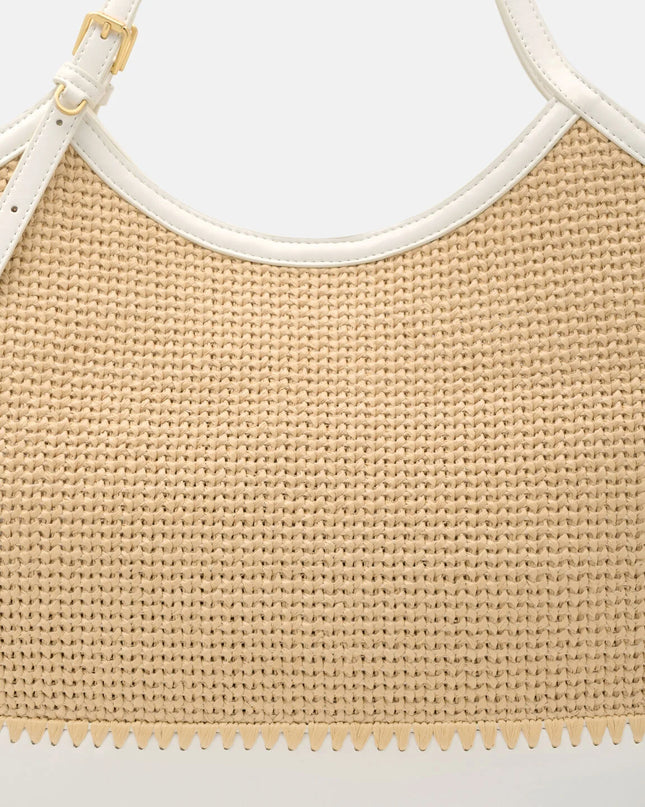 Melka Raffia Oversized Tote Bag - Natural Raffia