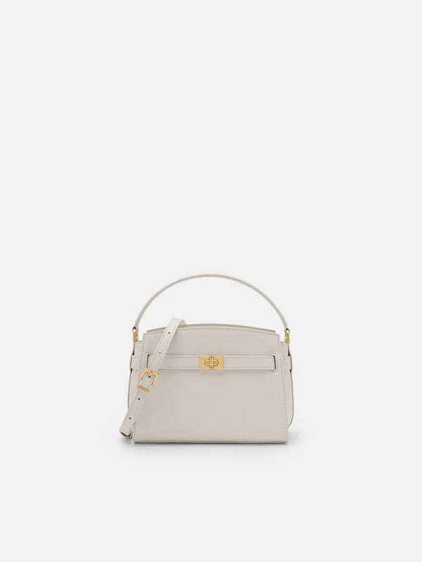 Lucia Leather Handbag -Chalk