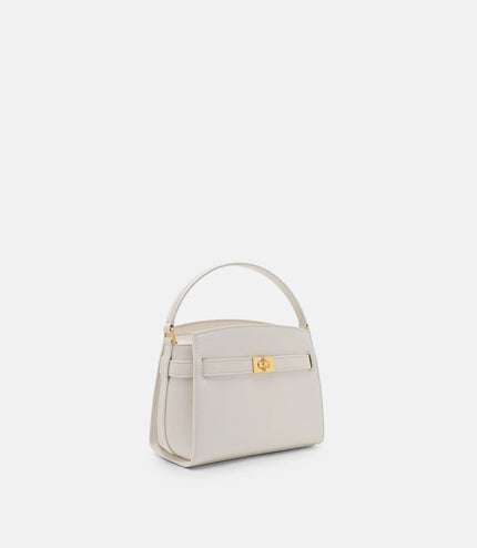 Lucia Leather Handbag -Chalk