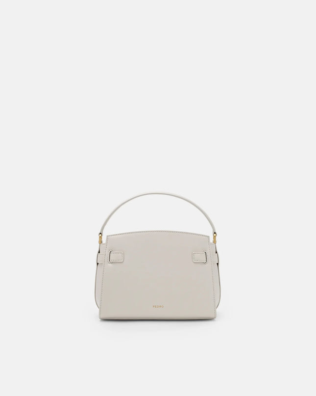 Belted Leather Handbag - Chalk