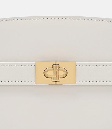 Belted Leather Handbag - Chalk