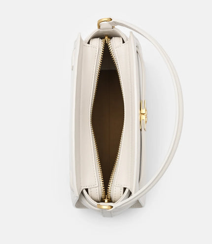 Belted Leather Handbag - Chalk