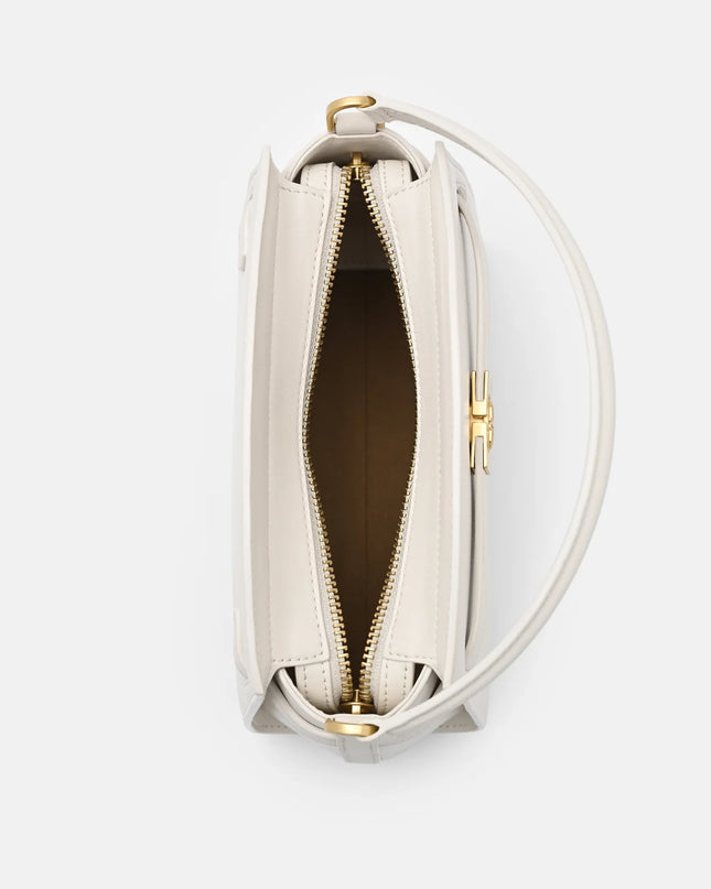 Belted Leather Handbag - Chalk