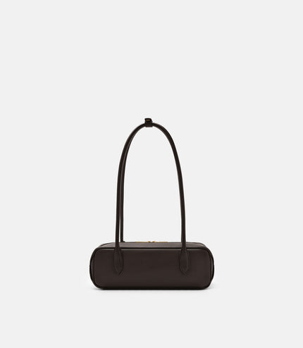 Caddie Leather Bowling Bag - Dark Brown