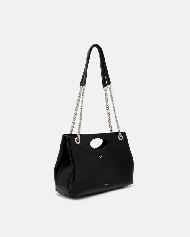 Cassier Shoulder Bag - Black Wrinkled