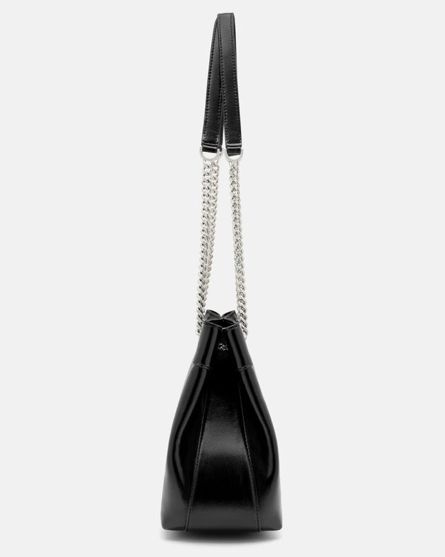 Cassier Shoulder Bag - Black Wrinkled