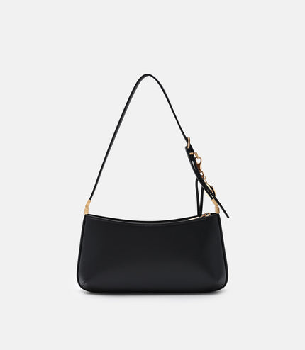 Jatte Leather Charm Shoulder Bag - Black