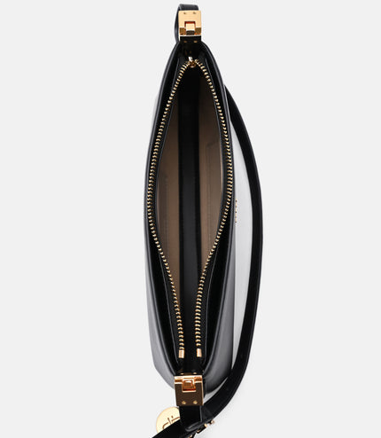 Jatte Leather Charm Shoulder Bag - Black