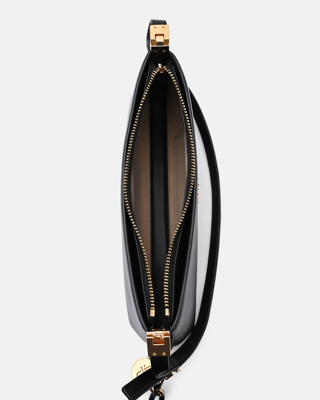 Jatte Leather Charm Shoulder Bag - Black