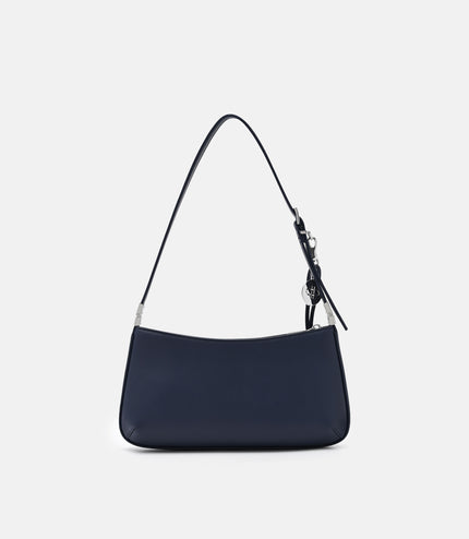 Jatte Leather Charm Shoulder Bag - Navy