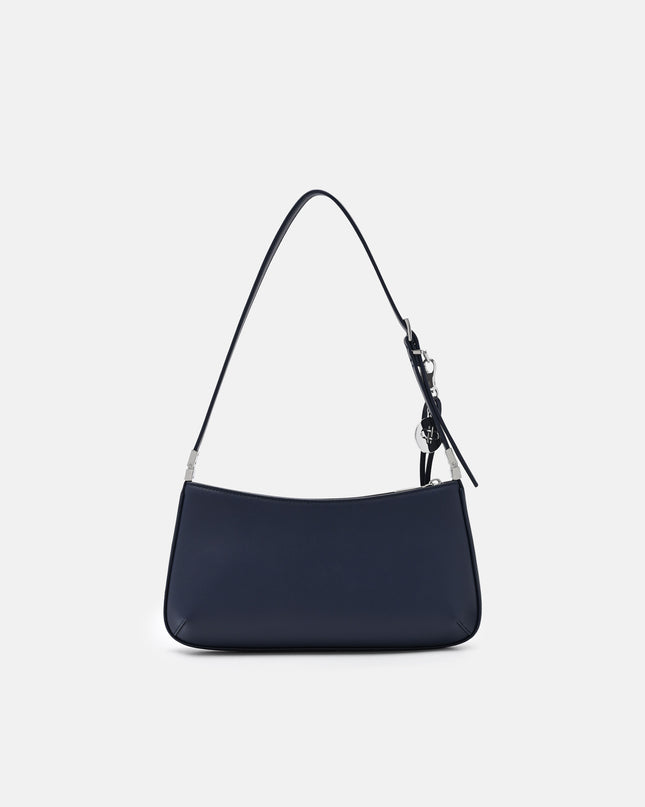 Jatte Leather Charm Shoulder Bag - Navy