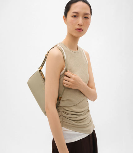 Jatte Leather Charm Shoulder Bag - Olive