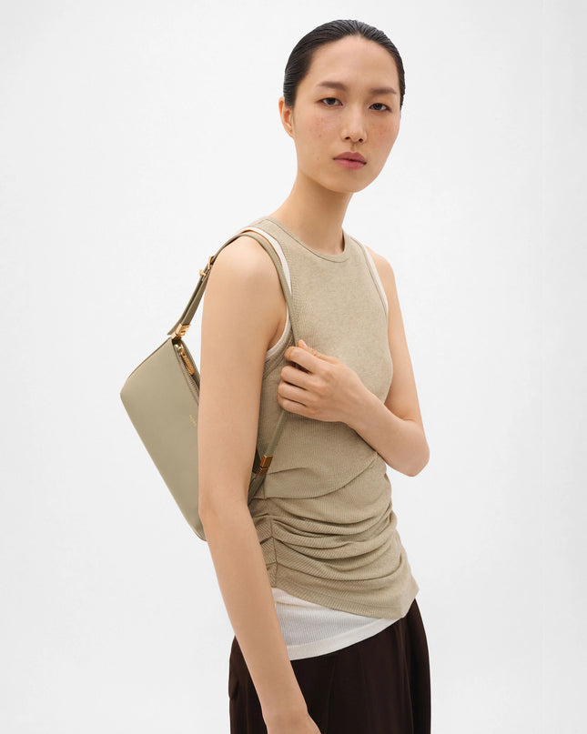 Jatte Leather Charm Shoulder Bag - Olive