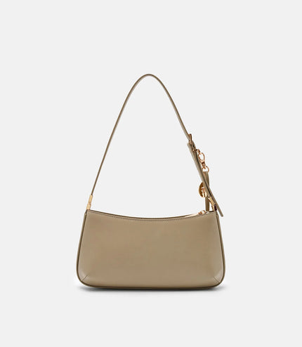 Jatte Leather Charm Shoulder Bag - Olive