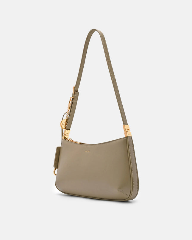 Jatte Leather Charm Shoulder Bag - Olive