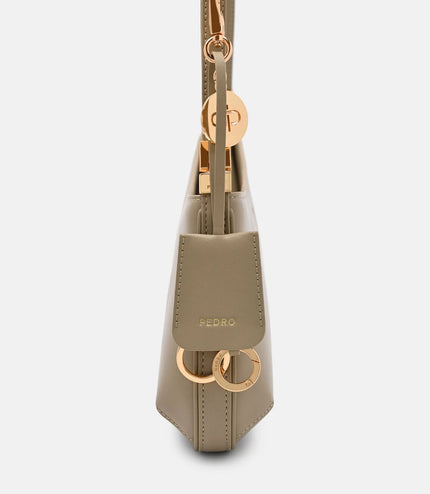 Jatte Leather Charm Shoulder Bag - Olive