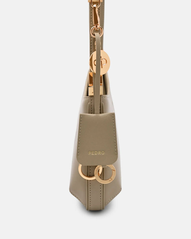 Jatte Leather Charm Shoulder Bag - Olive