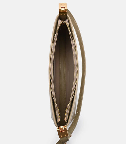 Jatte Leather Charm Shoulder Bag - Olive