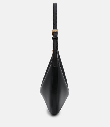Jatte Leather Crescent Shoulder Bag - Black