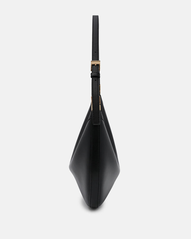 Jatte Leather Crescent Shoulder Bag - Black