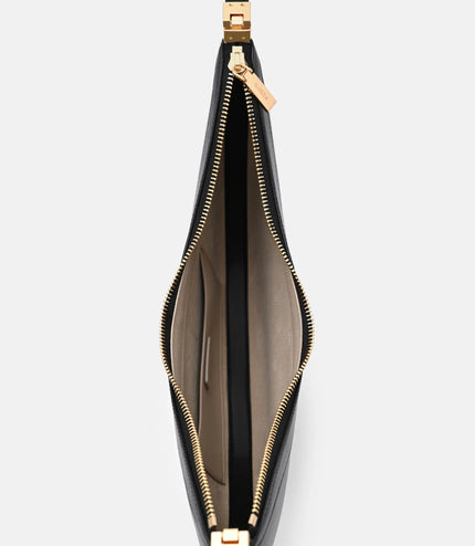 Jatte Leather Crescent Shoulder Bag - Black