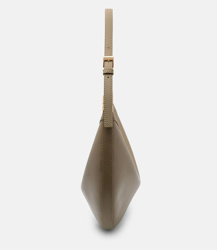 Jatte Leather Crescent Shoulder Bag - Olive