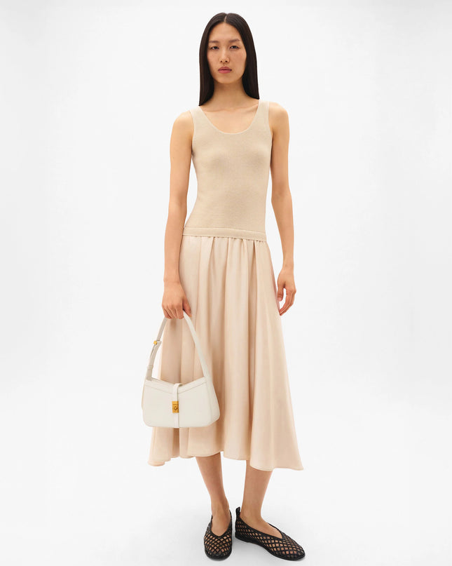 Farida Leather Shoulder Bag - Chalk