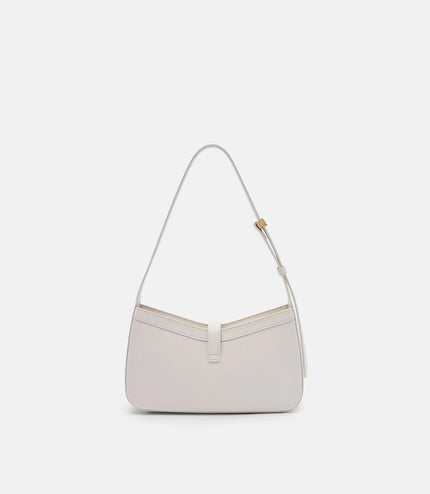 Farida Leather Shoulder Bag - Chalk
