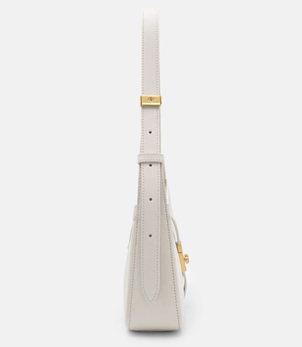 Farida Leather Shoulder Bag - Chalk