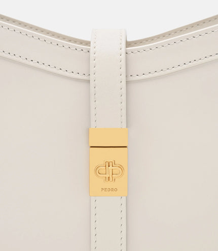 Farida Leather Shoulder Bag - Chalk