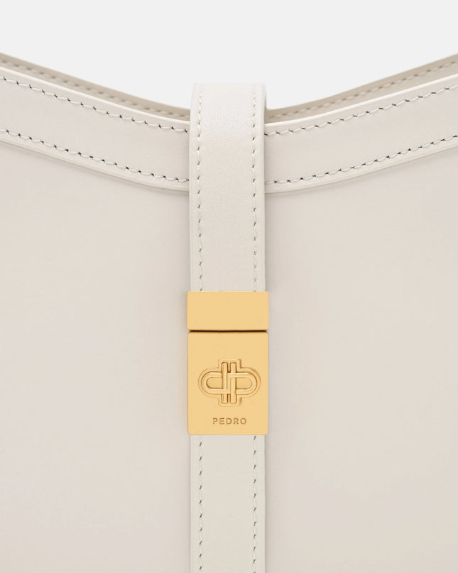 Farida Leather Shoulder Bag - Chalk