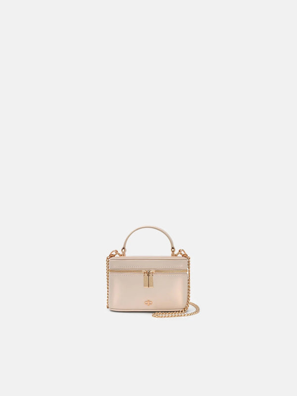 Ari Leather Vanity Case - Champagne