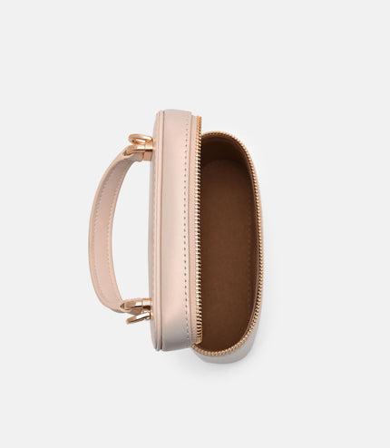 Ari Leather Vanity Case - Champagne