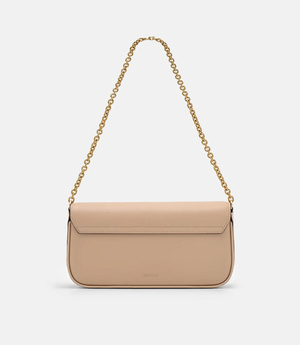 Chainlink Leather Sling Pouch - Nude