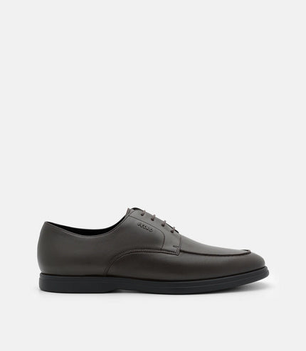 Leather Derby Shoes - Dark Brown Burnish