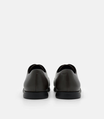 Leather Derby Shoes - Dark Brown Burnish