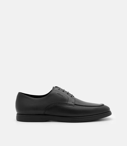 Leather Derby Shoes - Black Burnish