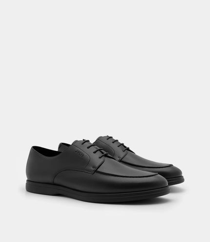 Leather Derby Shoes - Black Burnish