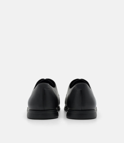 Leather Derby Shoes - Black Burnish