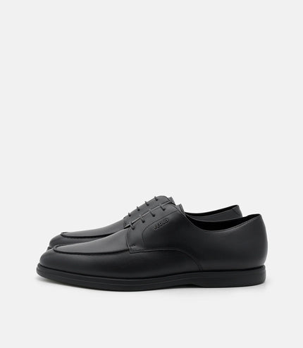 Leather Derby Shoes - Black Burnish