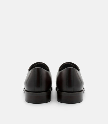 Burnished Leather Derby Shoes - Brown Burnish