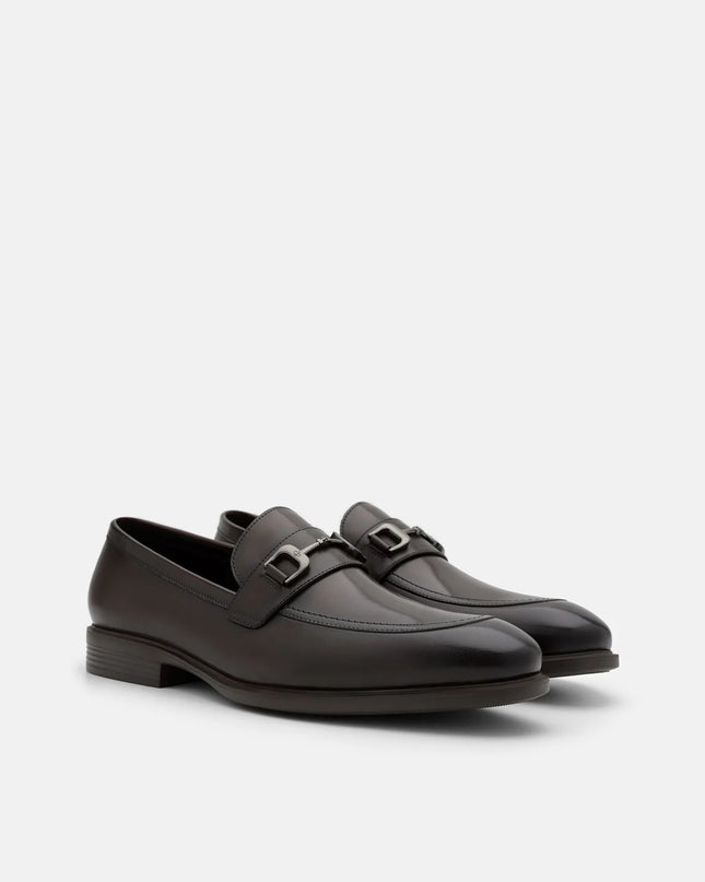 Altitude Lightweight Leather Horsebit Loafers - Dark Brown Burnish