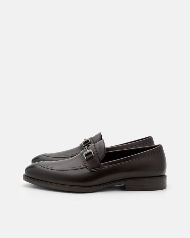 Altitude Lightweight Leather Horsebit Loafers - Dark Brown Burnish