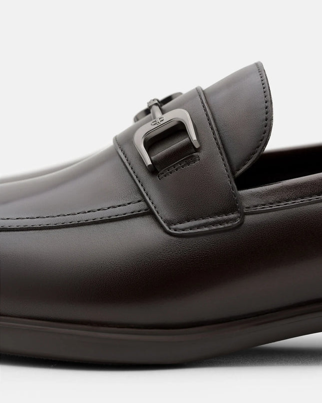 Altitude Lightweight Leather Horsebit Loafers - Dark Brown Burnish